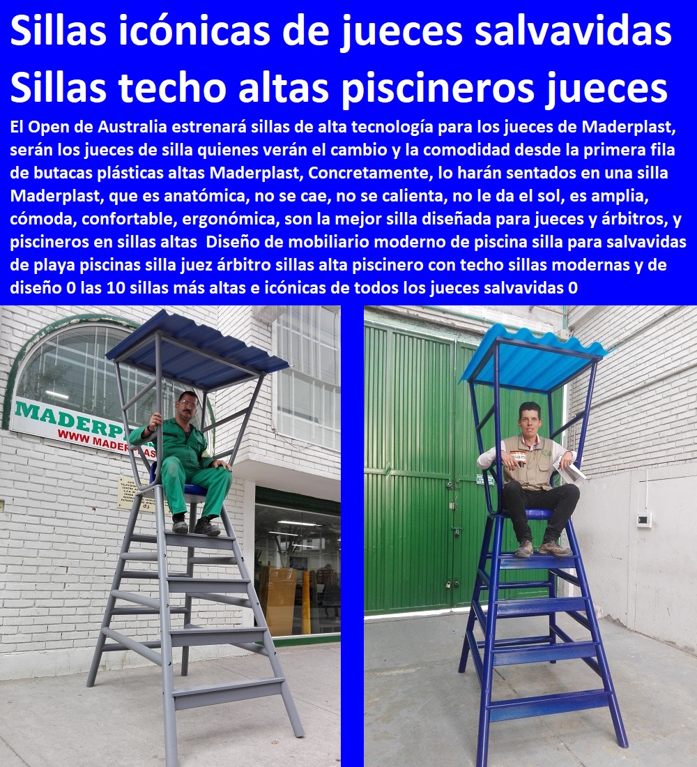 Diseño de mobiliario moderno de piscina silla para salvavidas de playa piscinas silla juez árbitro sillas alta piscinero con techo sillas modernas y de diseño 0 las 10 sillas más altas e icónicas de todos los jueces salvavidas 0 Diseño Desarrollo de Productos en Plástico, Proyectos Innovadores en Plástico, Nuevas Tecnologías de Plásticos, Nuevos Productos Maderplast, Novedades Plásticas Maderplast, Modernos Desarrollos en Plástico, Novedades y Productos Para Comercializar, Diseño de mobiliario moderno de piscina silla para salvavidas de playa piscinas silla juez árbitro sillas alta piscinero con techo sillas modernas y de diseño 0 las 10 sillas más altas e icónicas de todos los jueces salvavidas 0